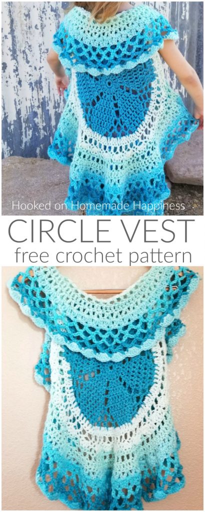 Crochet Circle Vest - Hooked on Homemade Happiness