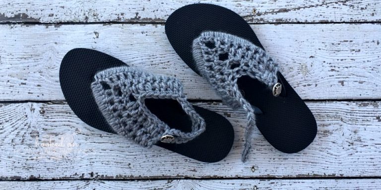 crochet flat sandals