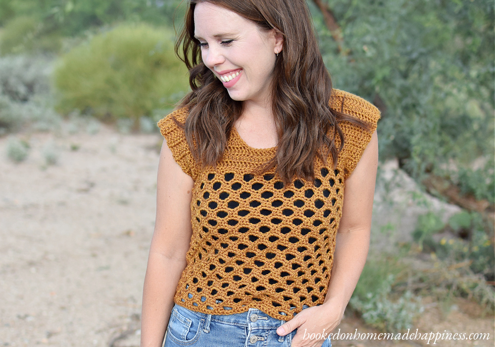 Honeycomb Crochet Top Pattern - Hooked on Homemade Happiness