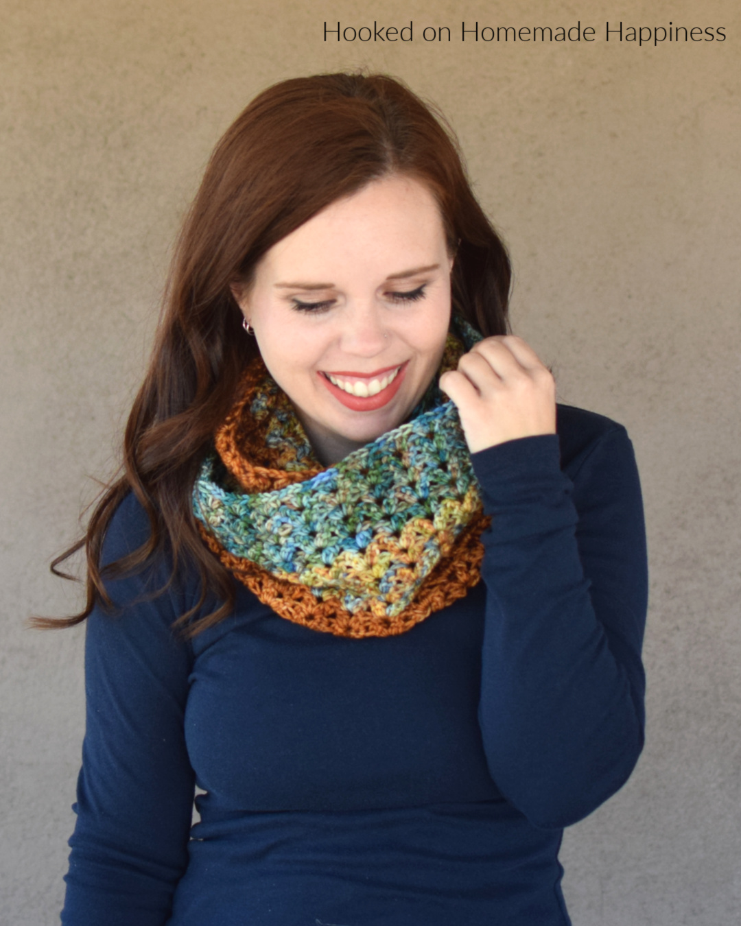 Autumn Stripes Crochet Infinity Scarf Pattern - Hooked on Homemade ...