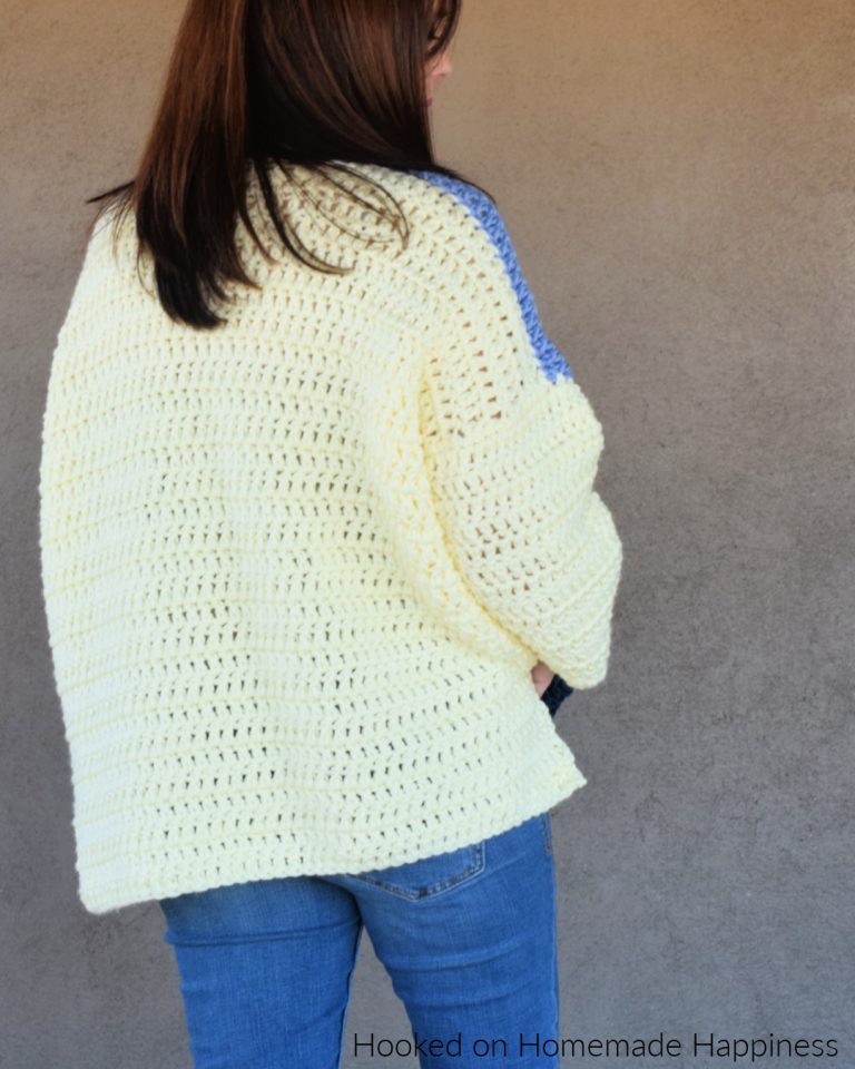 Oversized Color Block Crochet Sweater Pattern Hooked On Homemade