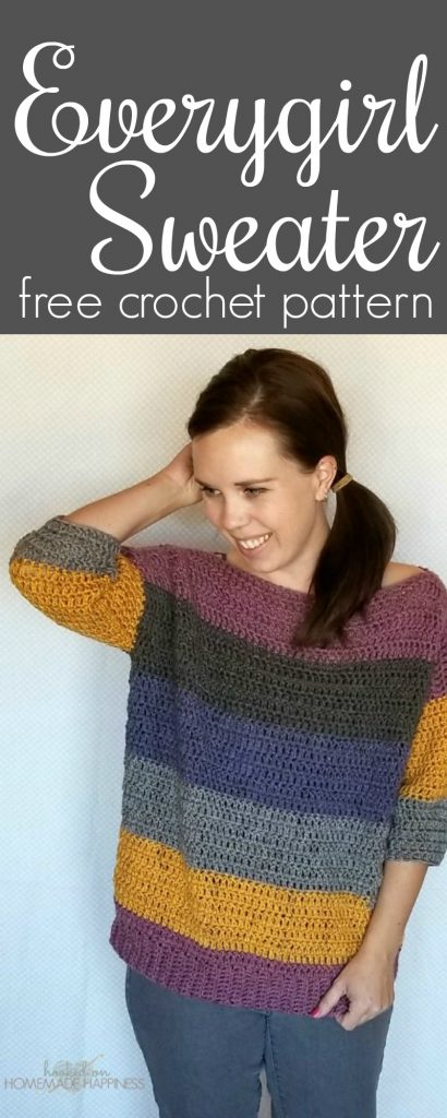 Everygirl Crochet Sweater | Hooked on Homemade Happiness