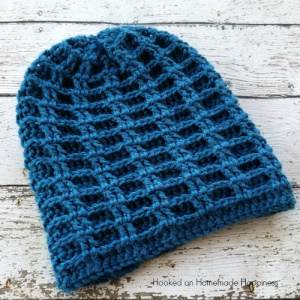 double waffle slouchy crochet beanie pattern