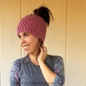 Messy Bun Beanie Crochet Pattern