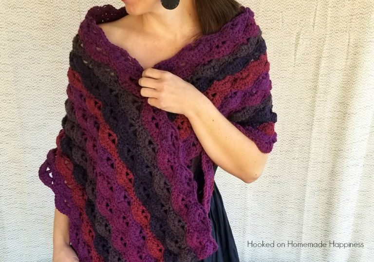 Berry Crochet Wrap Pattern - Hooked on Homemade Happiness