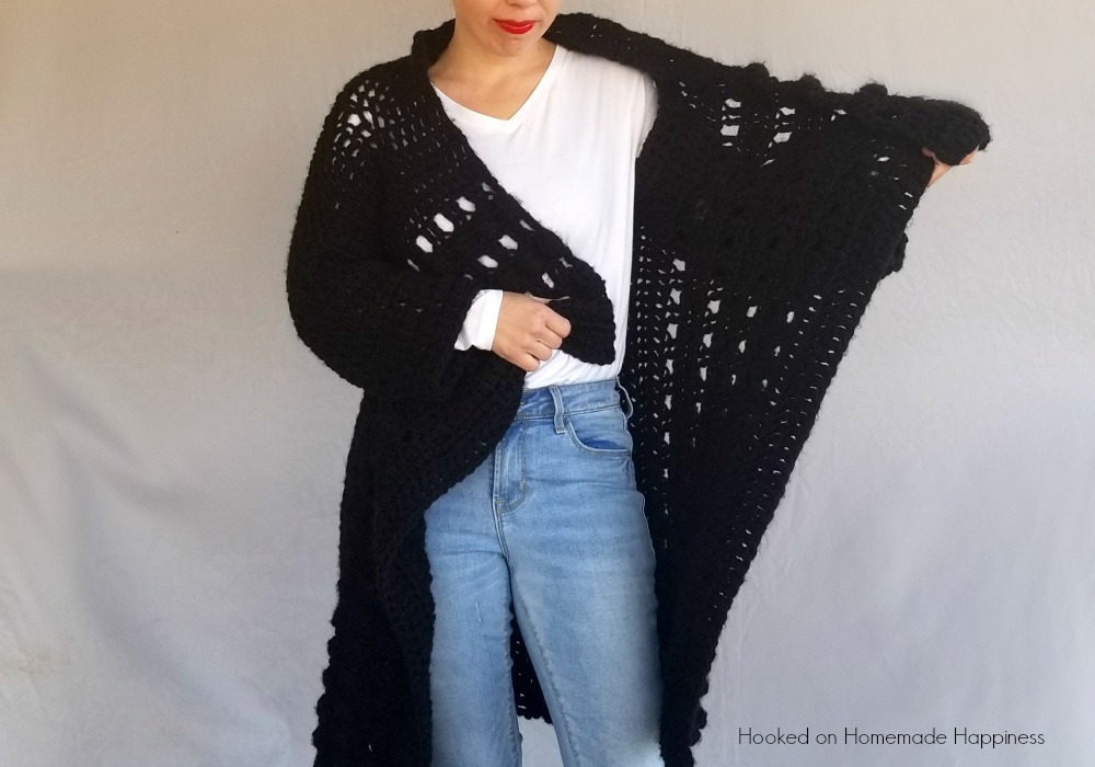 Everyday Black Crochet Cardigan Pattern Hooked on Homemade Happiness