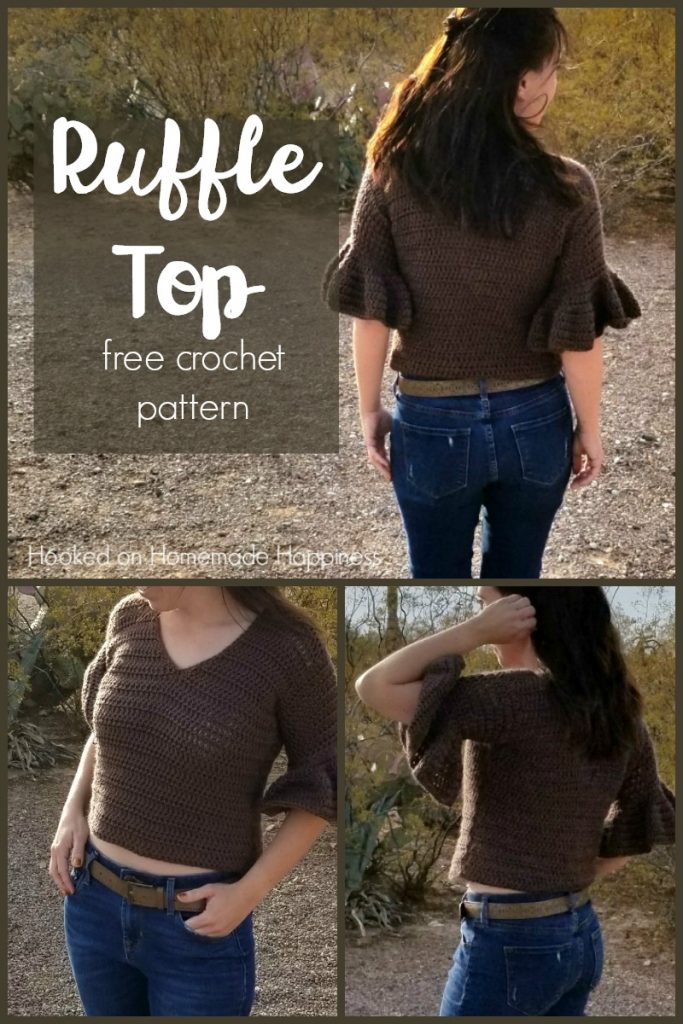 Ruffle Top Free Crochet Pattern - Hooked on Homemade Happiness