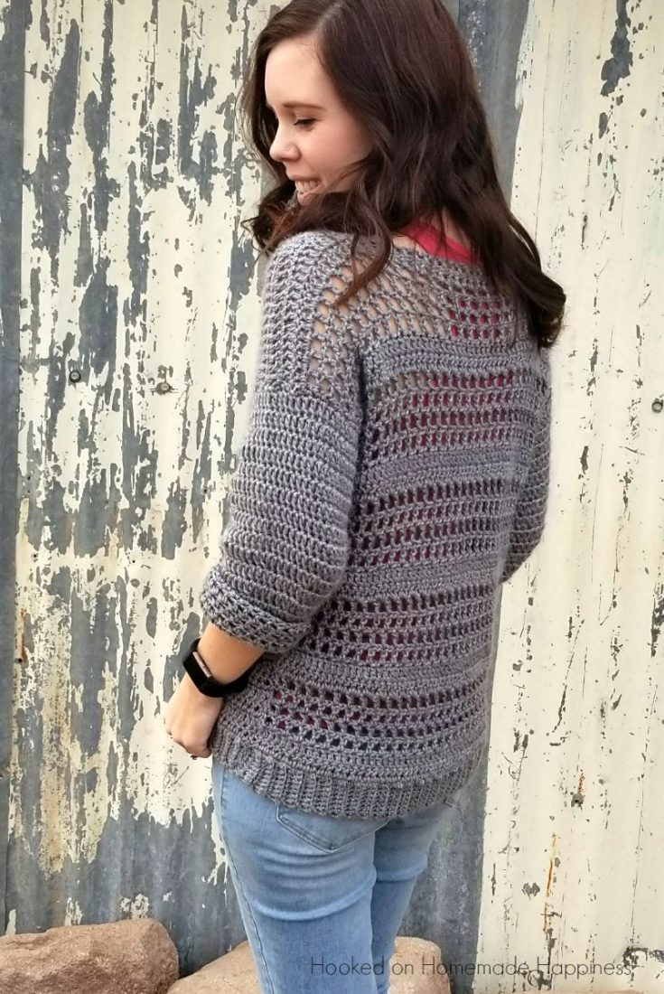 Simple Crochet Sweater Pattern 2 - Hooked on Homemade Happiness