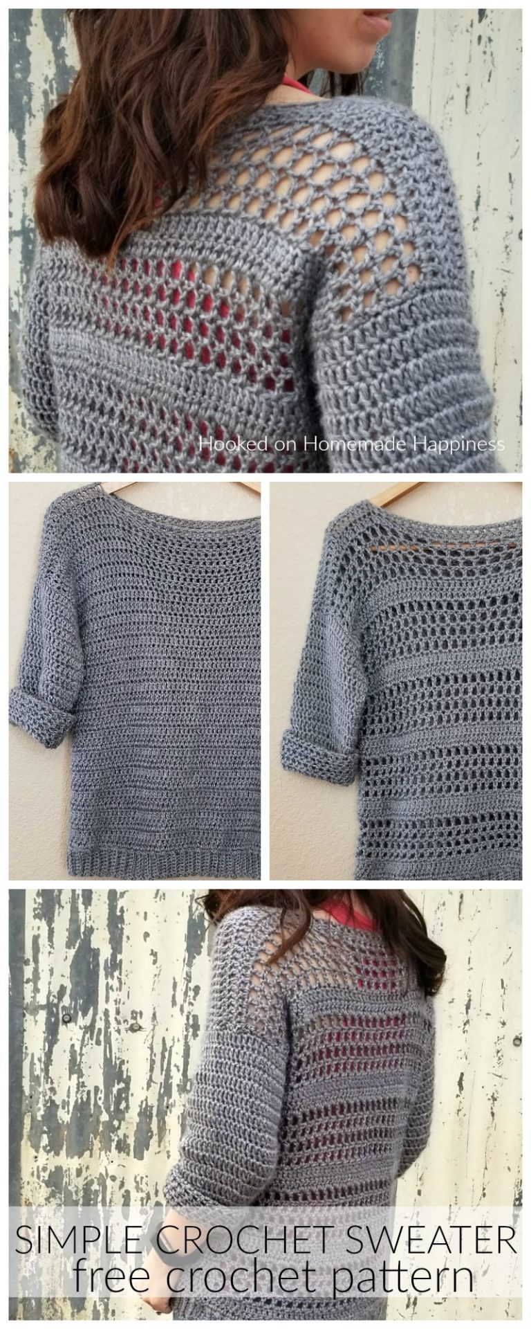 Simple Crochet Sweater Pattern Hooked on Homemade Happiness