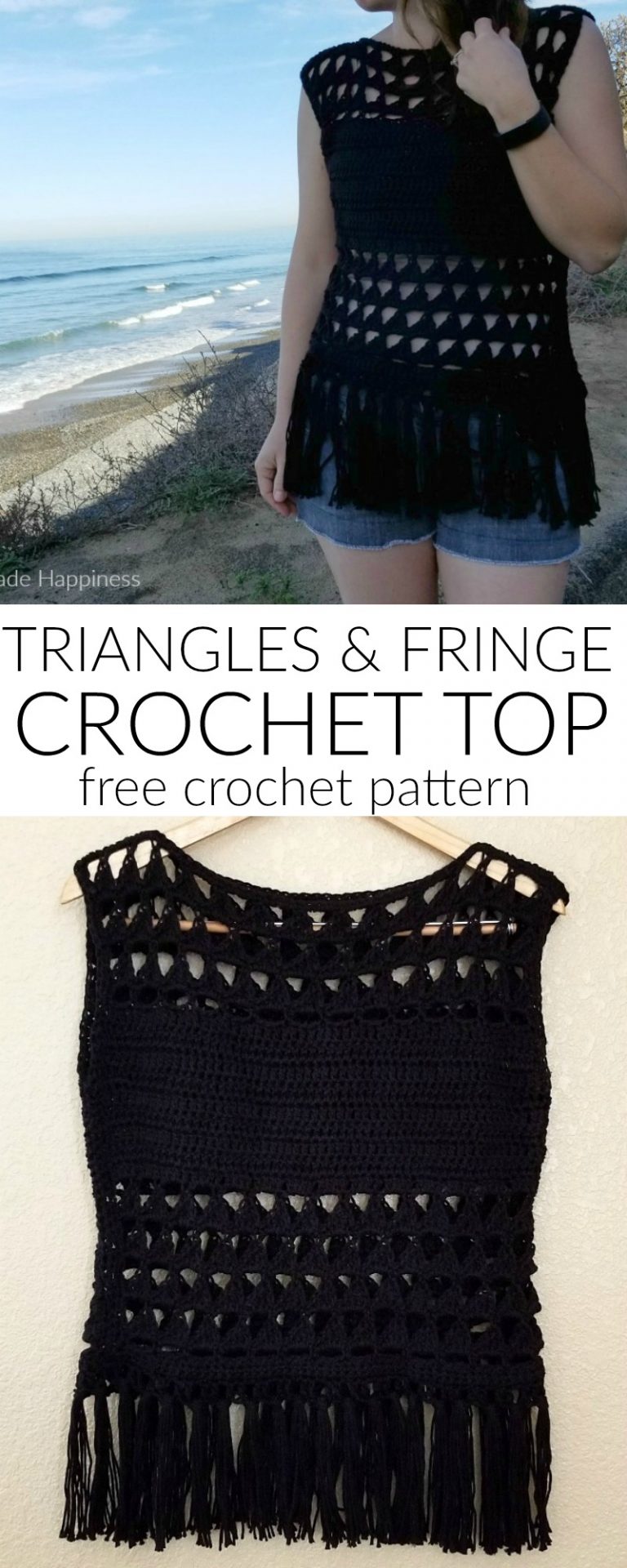 Triangles & Fringe Crochet Top Pattern Hooked on Homemade Happiness