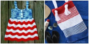 10 Patriotic Crochet Patterns - The weather is warming up and you know what that means... Memorial Day and Independence Day! I love crocheting Red, White, and Blue items for the summer. I've collected 10 Patriotic Crochet Patterns that will be perfect for summer! 