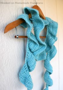 Ruffle Scarf Crochet Pattern - The Ruffle Scarf Crochet Pattern is a simple design worked up of entirely double crochets. 