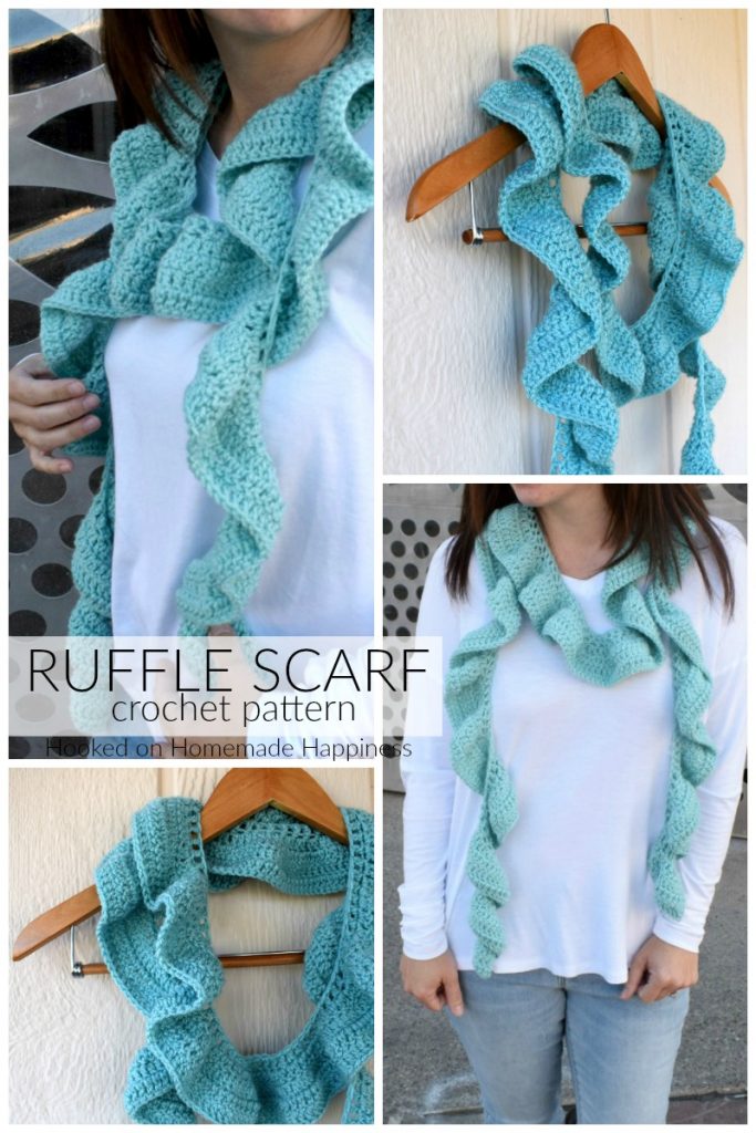 crochet ruffle scarf