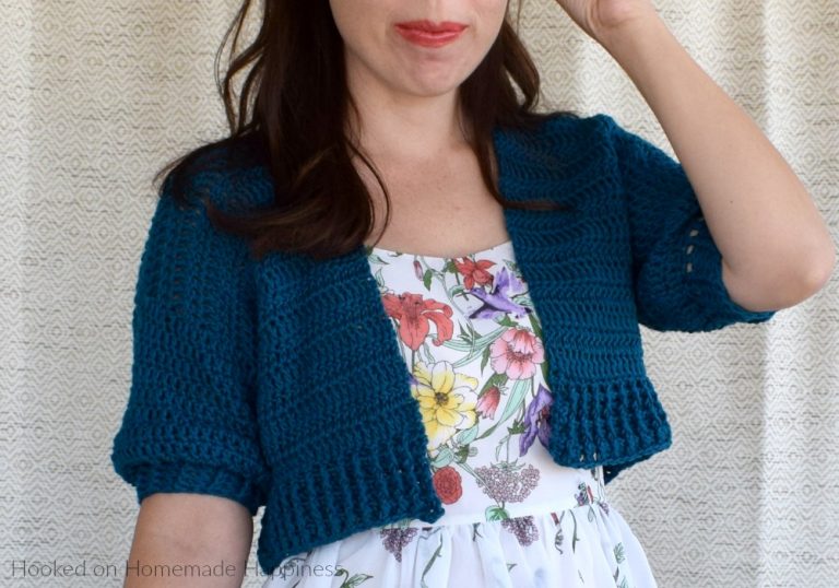 Cropped Cardi Crochet Pattern Hooked on Homemade Happiness