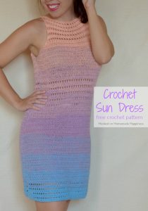 Crochet Sun Dress - Making this Crochet Sun Dress Pattern is much easier than you might think. It's 2 stitches & 2 sides sewn together. Grab you light weight 2 yarn and let's get started!