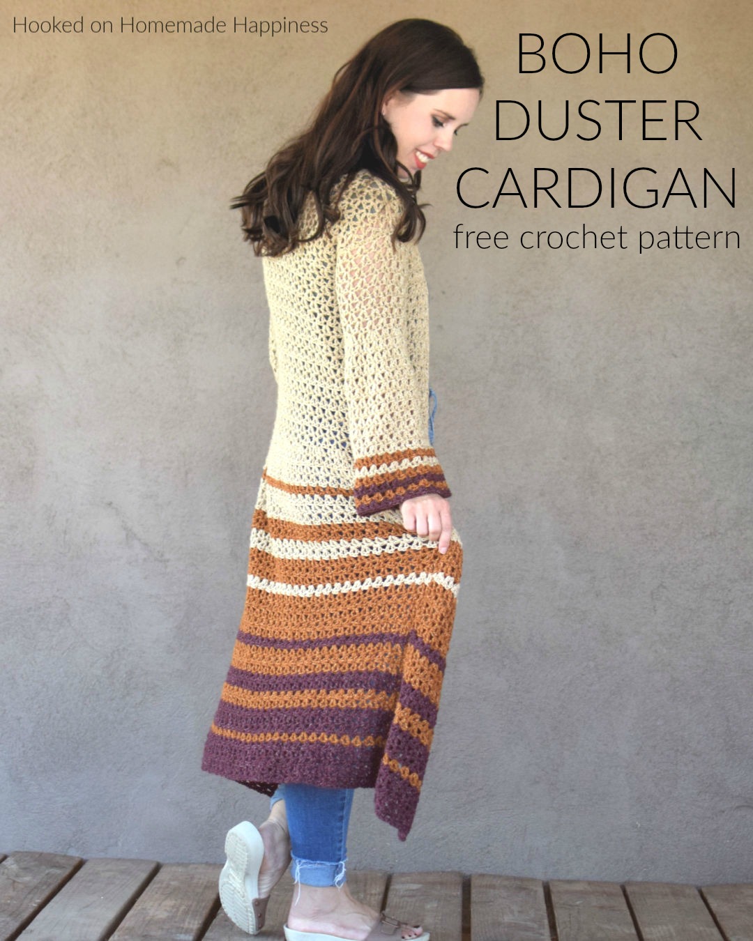 Boho Duster Cardigan Crochet Pattern Hooked on Homemade Happiness