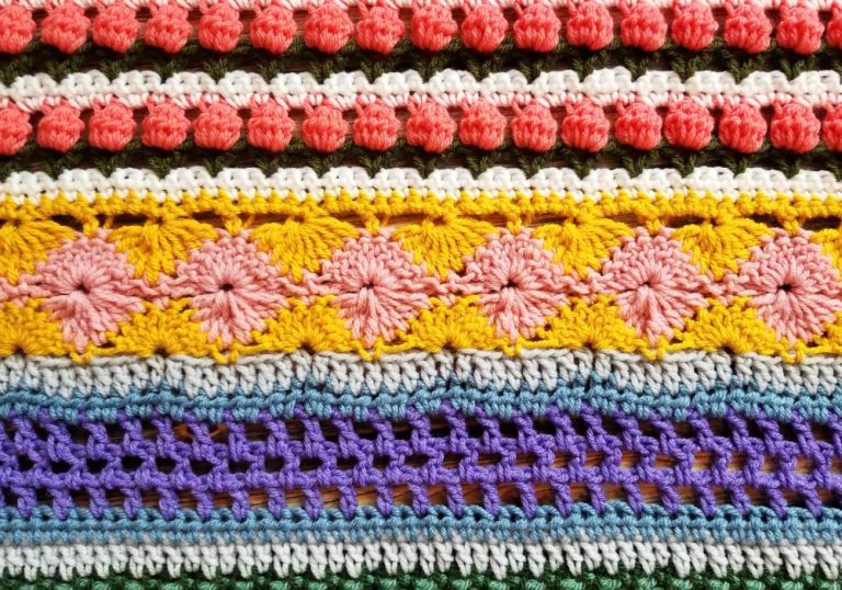 Wheel Stitch (Stitch Sampler Scrapghan CAL - Part 5) - Hooked on ...