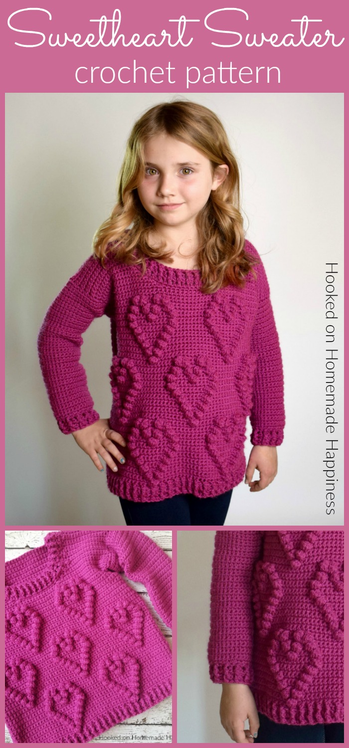 Sweetheart Sweater Crochet Pattern Hooked on Homemade Happiness