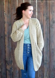 Cafe au Lait Cardigan Crochet Pattern - Hooked on Homemade Happiness
