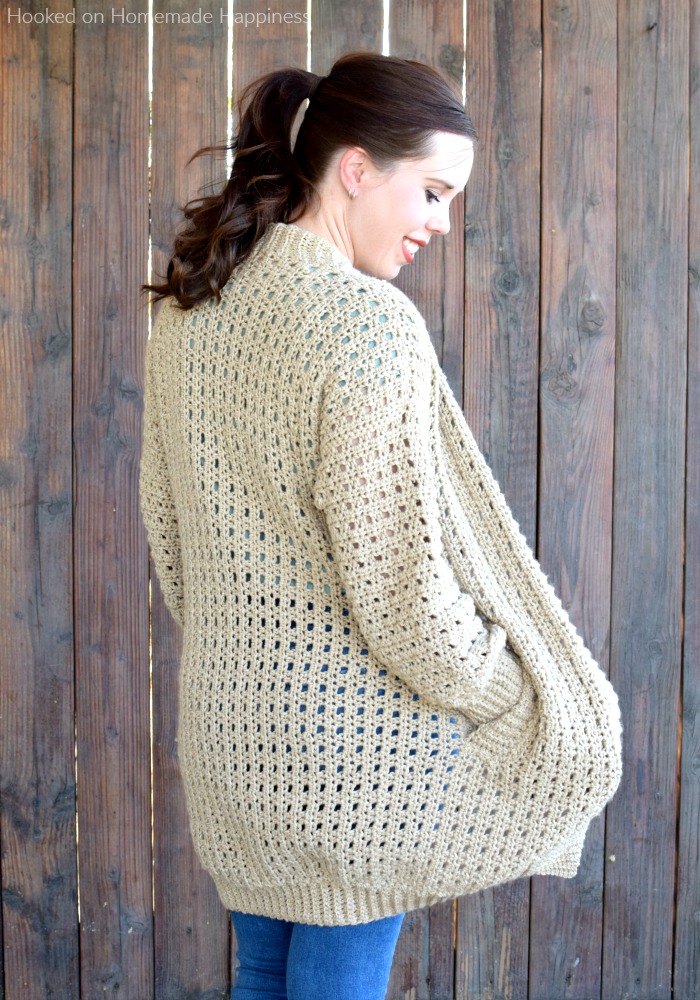 Cafe au Lait Cardigan Crochet Pattern - Hooked on Homemade Happiness