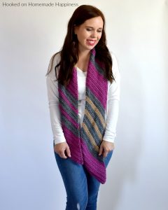 Easy Diagonal Scarf Crochet Pattern - The Easy Diagonal Scarf Crochet Pattern is just that... easy! You can make any simple striped scarf a little extra fun by making it diagonal.