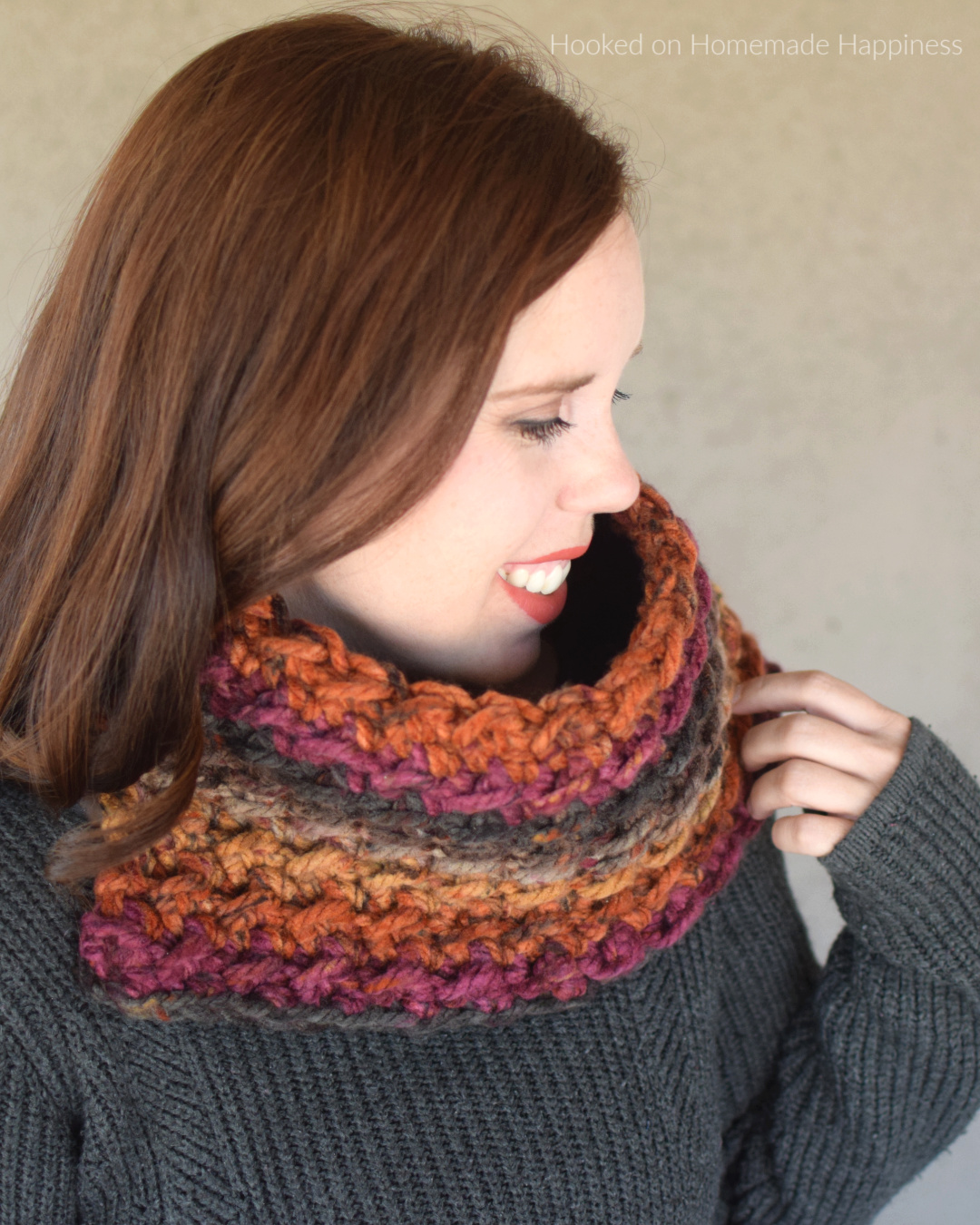 Easy Chunky Cowl Crochet Pattern Hooked On Homemade Happiness 