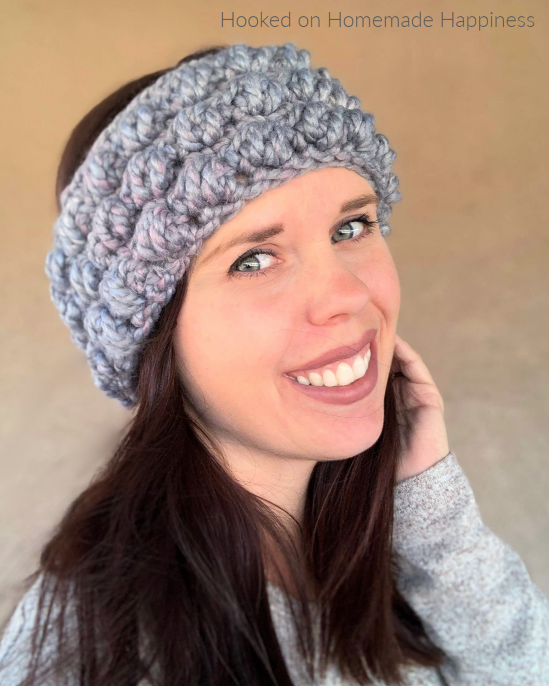 Pebble Ear Warmer Crochet Pattern - Hooked on Homemade Happiness