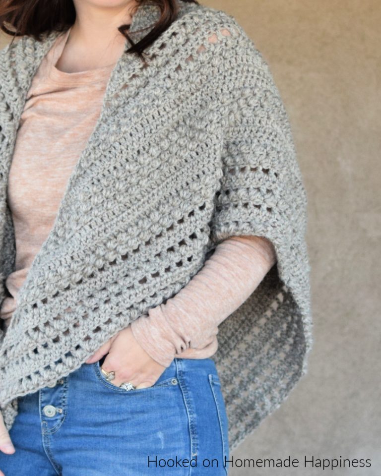 Pebble Shawl Crochet Pattern - Hooked on Homemade Happiness