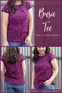 Basic Tee Crochet Pattern - Hooked on Homemade Happiness