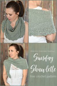 Sunday Shawlette Crochet Pattern - Hooked on Homemade Happiness