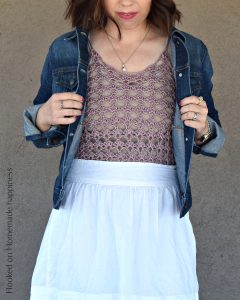 Lace Cami Crochet Pattern - This Lace Cami Crochet Pattern is a simple 2 row repeat! It looks so cute layer with a jacket for spring & summer.