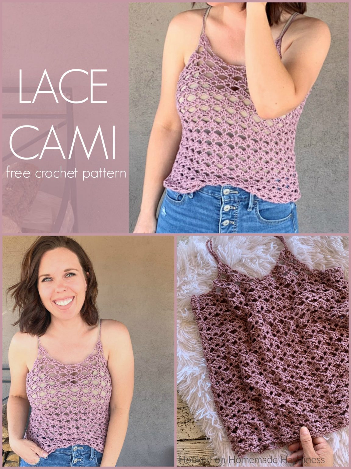 Lace Cami Crochet Pattern - Hooked on Homemade Happiness