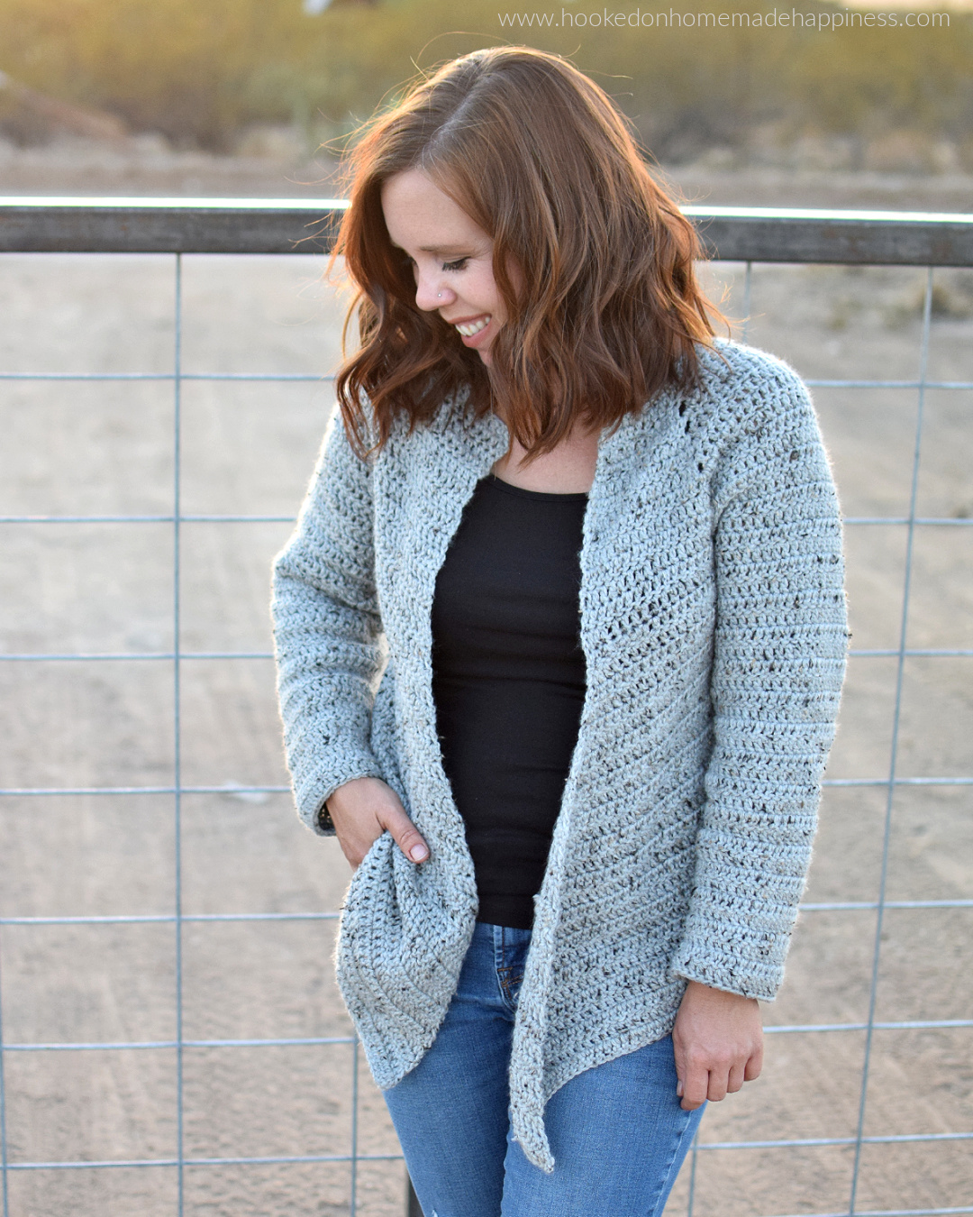 Easy All DC Cardi Crochet Pattern Hooked on Homemade Happiness