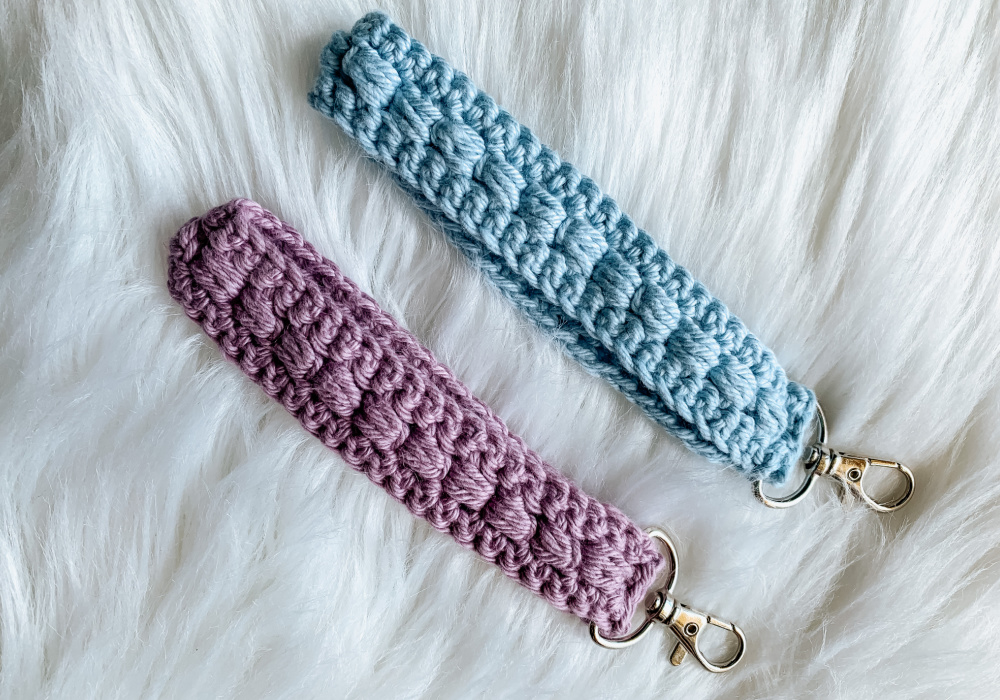 Crochet Keychains & Wristlets - Love to stay home