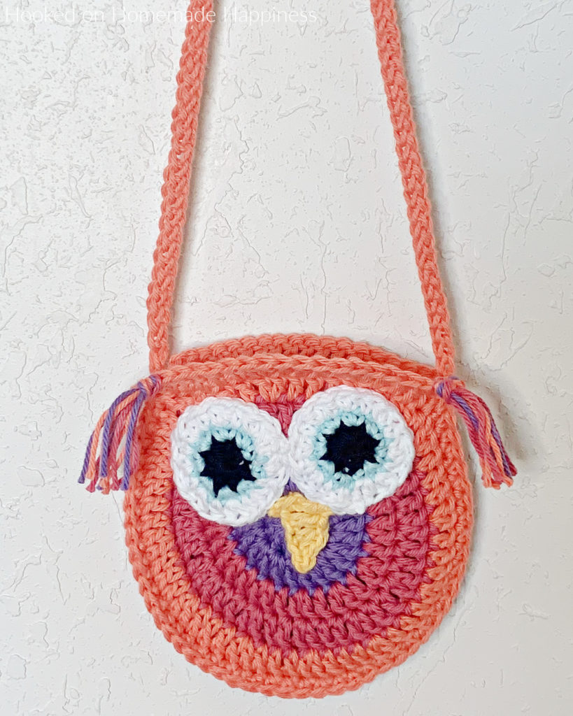 Easy children's owl crochet purse PDF