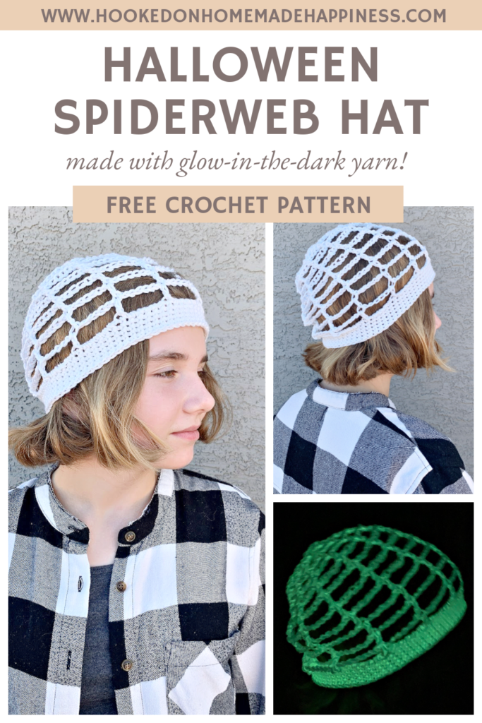 Glow-in-the-Dark Spiderweb Hat Crochet Pattern - Hooked on