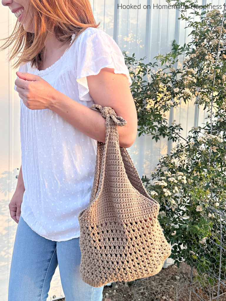 Farmer's Market Bag Crochet Pattern - Hooked on Homemade Happiness