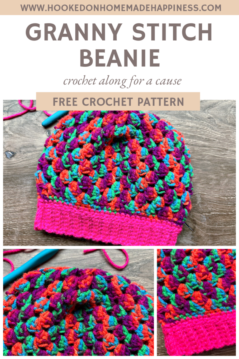 Granny Stitch Beanie Crochet Pattern - Hooked on Homemade Happiness