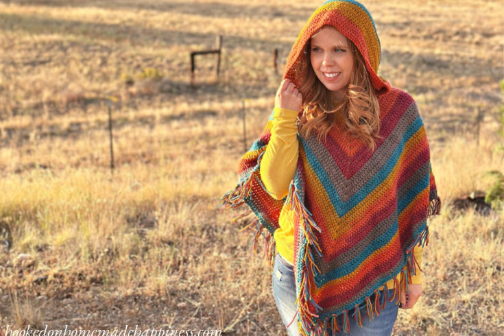 Easy All DC Hooded Poncho Crochet Pattern