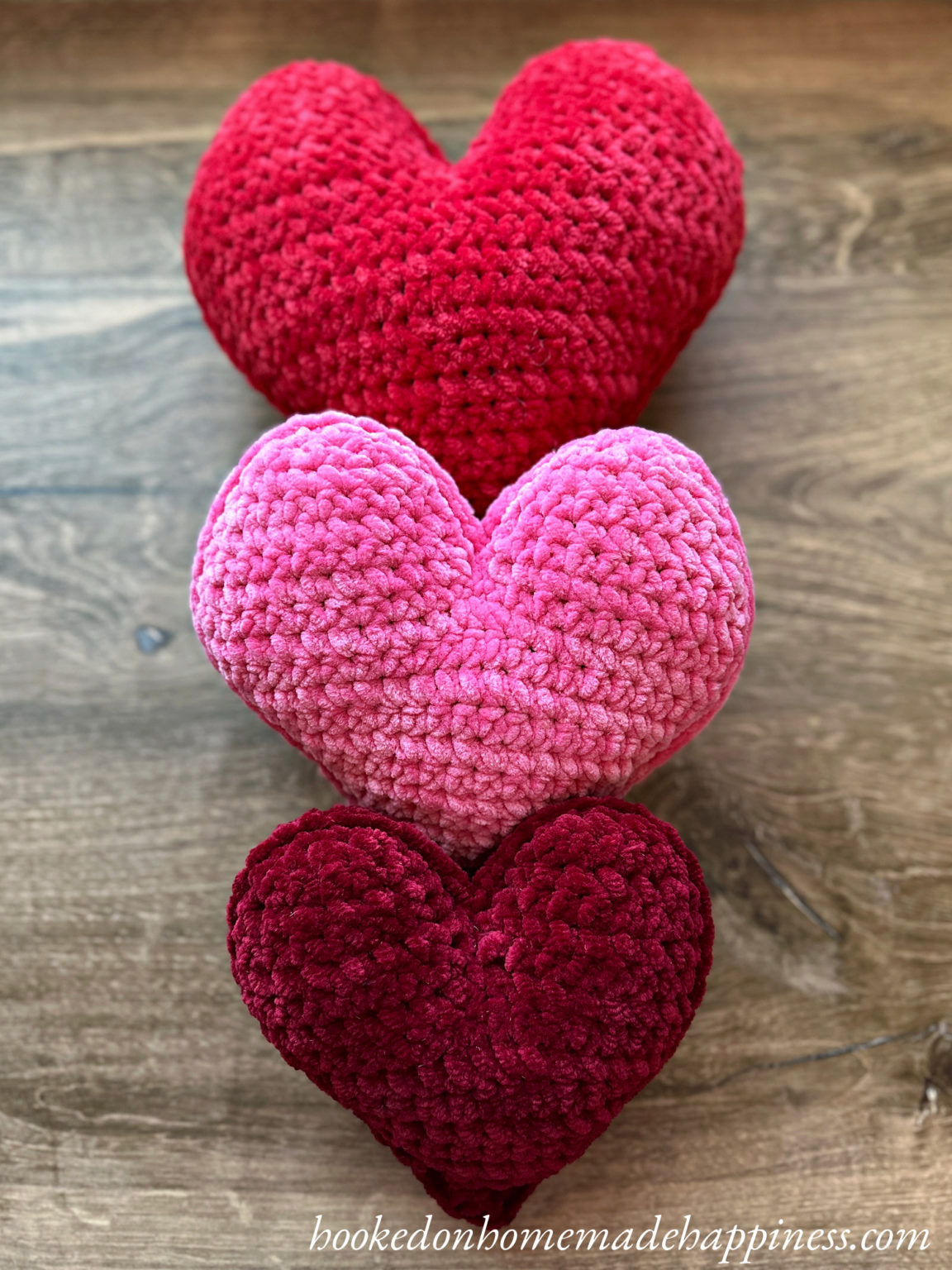 Valentine's Day Heart Plushie Crochet Pattern Hooked on Homemade