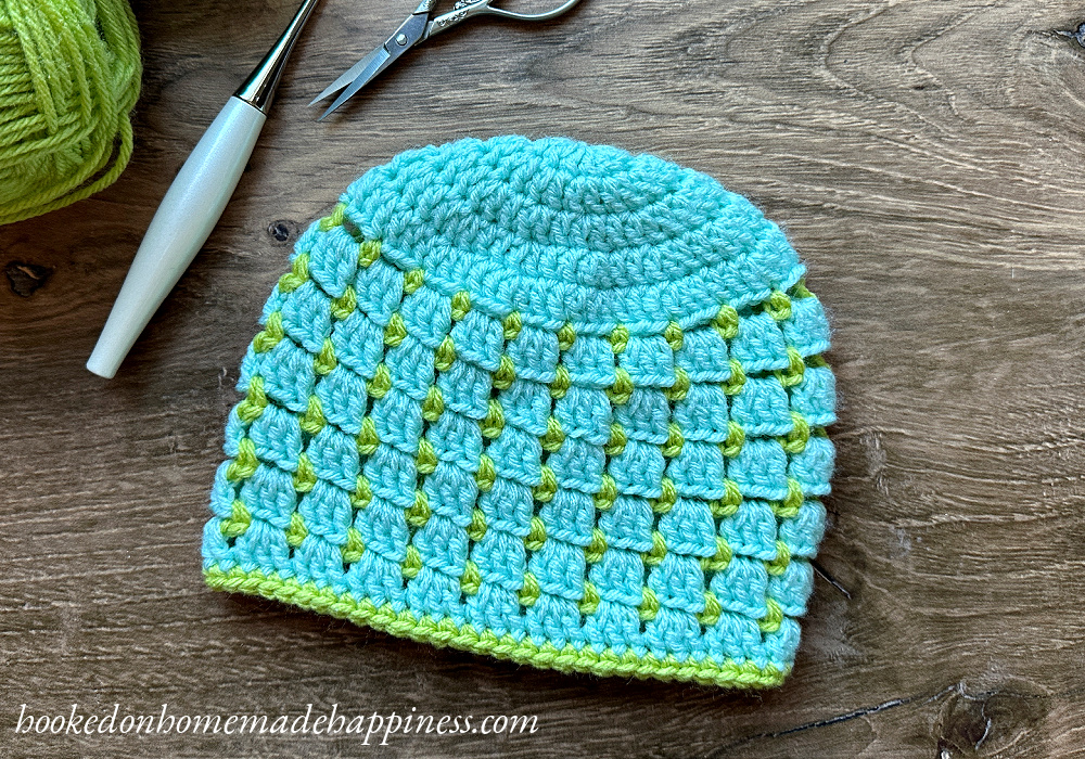 Block Stitch Beanie FREE Crochet Pattern - The Block Stitch Beanie Crochet Pattern uses a combination of basic stitches to create this neat, block-like look!