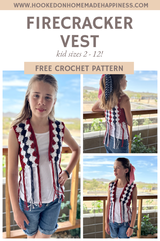Kid's Firecracker Vest Crochet Pattern