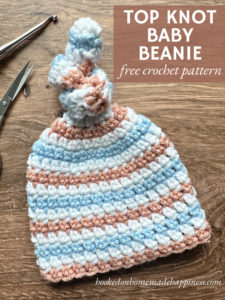 Top Knot Baby Beanie Crochet Pattern