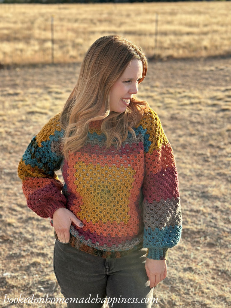 Granny Square Sweater Crochet Pattern