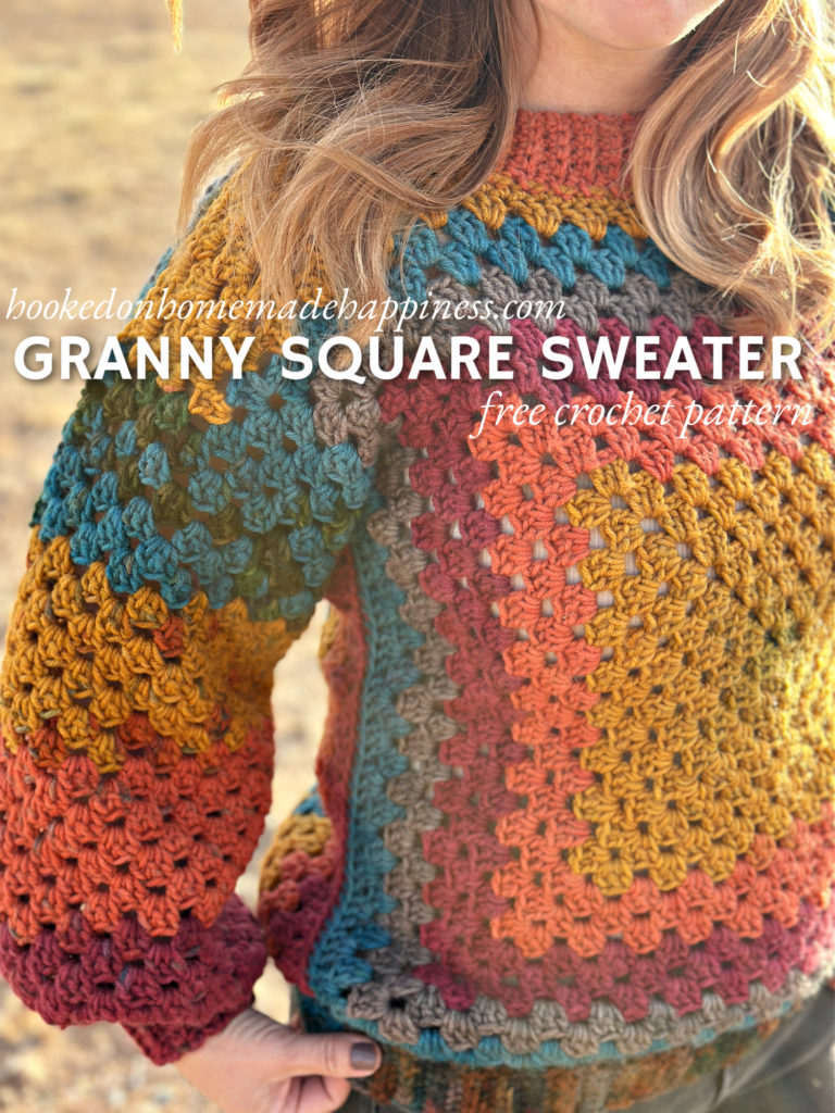 Granny Square Sweater Crochet Pattern