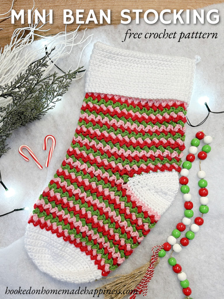 Mini Bean Christmas Stocking Crochet Pattern