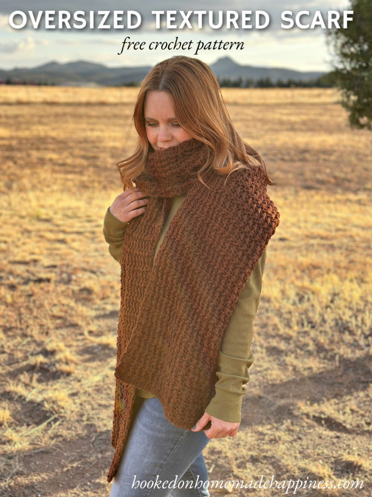 Oversized Textured Scarf Crochet Pattern