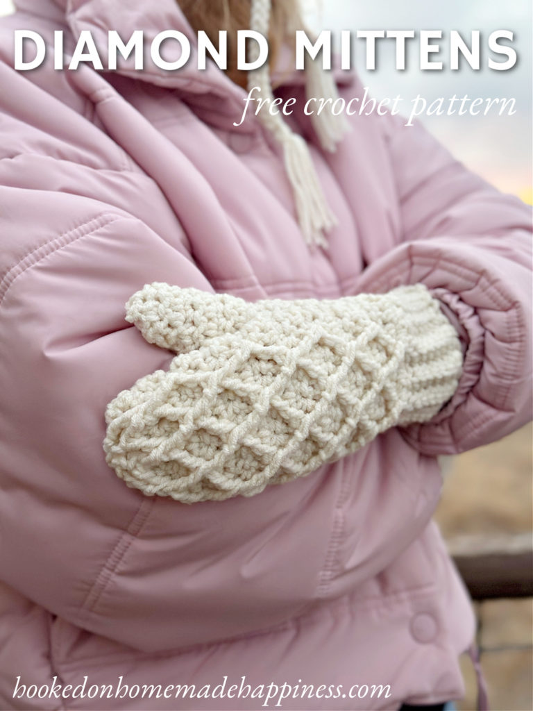 Diamond Mittens Crochet Pattern